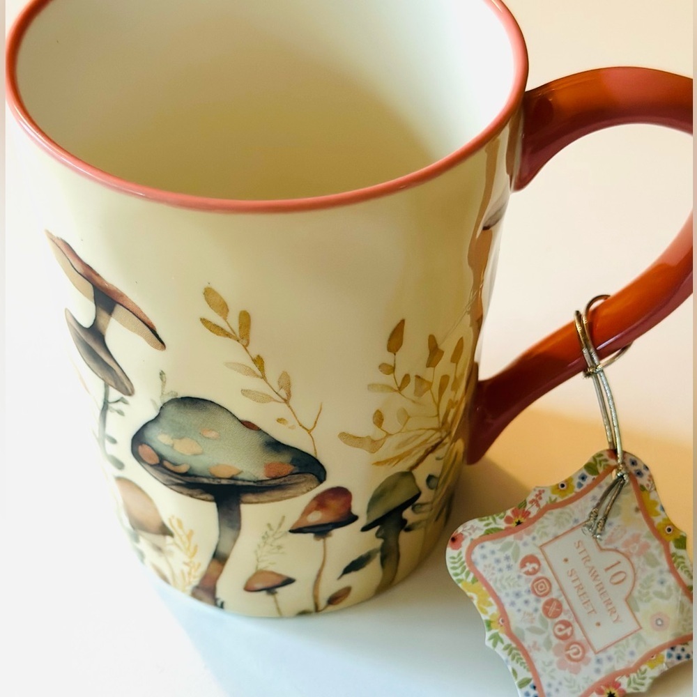 NEW! Strawberry Street Mushroom Mug NWT